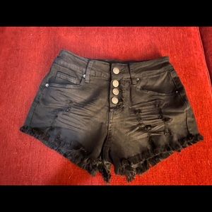 Black High Waisted Shorts